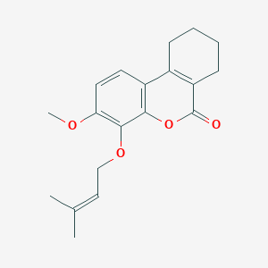 3-methoxy-4-[(3-methyl-2-butenyl)oxy]-7,8,9,10-tetrahydro-6H-benzo[c]chromen-6-one