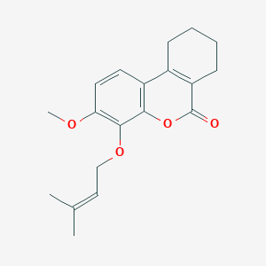 molecular formula C19H22O4 B284028 3-methoxy-4-[(3-methyl-2-butenyl)oxy]-7,8,9,10-tetrahydro-6H-benzo[c]chromen-6-one 