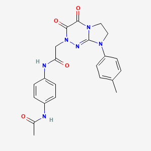 N-(4-acetamidophenyl)-2-(3,4-dioxo-8-(p-tolyl)-3,4,7,8-tetrahydroimidazo[2,1-c][1,2,4]triazin-2(6H)-yl)acetamide