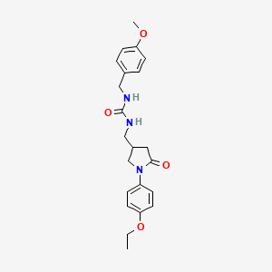 1-((1-(4-Ethoxyphenyl)-5-oxopyrrolidin-3-yl)methyl)-3-(4-methoxybenzyl)urea