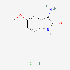 3-Amino-5-methoxy-7-methyl-1,3-dihydroindol-2-one;hydrochloride
