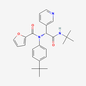 N-[(1R)-2-(tert-butylamino)-2-oxo-1-(3-pyridinyl)ethyl]-N-(4-tert-butylphenyl)-2-furancarboxamide