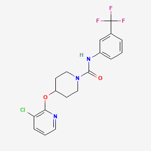 4-((3-chloropyridin-2-yl)oxy)-N-(3-(trifluoromethyl)phenyl)piperidine-1-carboxamide