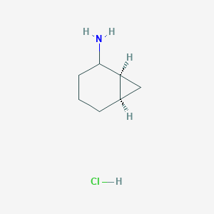 molecular formula C7H14ClN B2840344 (1S,6R)-Bicyclo[4.1.0]heptan-2-amine;hydrochloride CAS No. 1807939-92-9