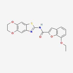 N-(6,7-dihydro-[1,4]dioxino[2',3':4,5]benzo[1,2-d]thiazol-2-yl)-7-ethoxybenzofuran-2-carboxamide