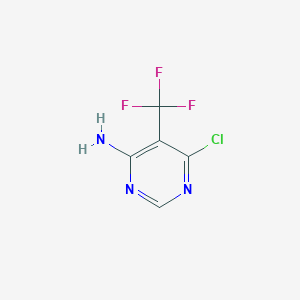 molecular formula C5H3ClF3N3 B2840349 6-Chloro-5-(trifluoromethyl)pyrimidin-4-amine CAS No. 852061-74-6