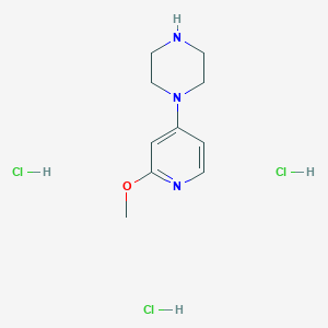 molecular formula C10H18Cl3N3O B2840352 1-(2-Methoxypyridin-4-yl)piperazine trihydrochloride CAS No. 1779125-05-1