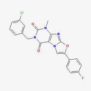 3-(3-chlorobenzyl)-7-(4-fluorophenyl)-1-methyloxazolo[2,3-f]purine-2,4(1H,3H)-dione
