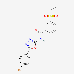 N-(5-(4-bromophenyl)-1,3,4-oxadiazol-2-yl)-3-(ethylsulfonyl)benzamide