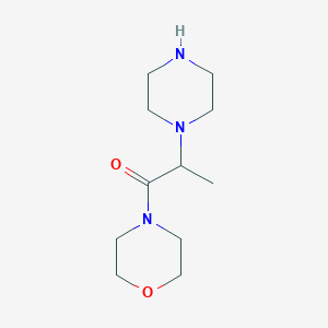 molecular formula C11H21N3O2 B2840362 1-(Morpholin-4-yl)-2-(piperazin-1-yl)propan-1-one CAS No. 926241-15-8