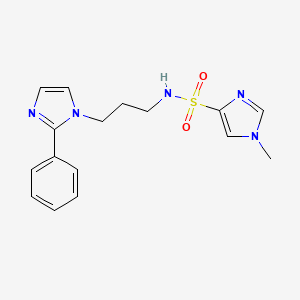 molecular formula C16H19N5O2S B2840371 1-methyl-N-(3-(2-phenyl-1H-imidazol-1-yl)propyl)-1H-imidazole-4-sulfonamide CAS No. 1448027-55-1
