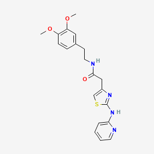 N-(3,4-dimethoxyphenethyl)-2-(2-(pyridin-2-ylamino)thiazol-4-yl)acetamide