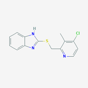 molecular formula C14H12ClN3S B028404 2-(((4-氯-3-甲基吡啶-2-基)甲基)硫)-1H-苯并[d]咪唑 CAS No. 103312-62-5