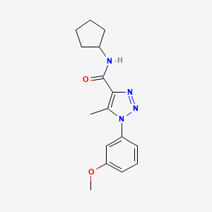 molecular formula C16H20N4O2 B2840400 N-cyclopentyl-1-(3-methoxyphenyl)-5-methyl-1H-1,2,3-triazole-4-carboxamide CAS No. 923138-64-1