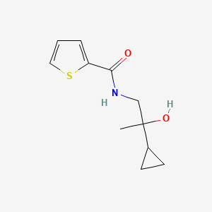 molecular formula C11H15NO2S B2840404 N-(2-环丙基-2-羟基丙基)噻吩-2-甲酰胺 CAS No. 1286726-52-0