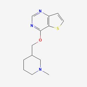 1-Methyl-3-({thieno[3,2-d]pyrimidin-4-yloxy}methyl)piperidine