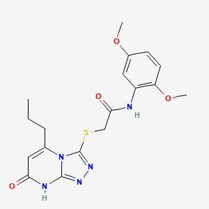 N-(2,5-dimethoxyphenyl)-2-((7-oxo-5-propyl-7,8-dihydro-[1,2,4]triazolo[4,3-a]pyrimidin-3-yl)thio)acetamide
