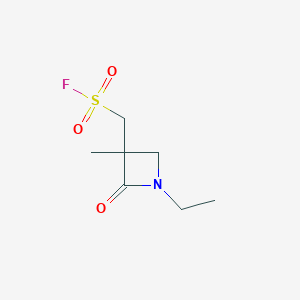 molecular formula C7H12FNO3S B2840409 (1-乙基-3-甲基-2-氧代氮杂丁酰基)甲烷磺酰氟 CAS No. 2253638-55-8