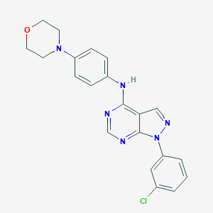 1-(3-chlorophenyl)-N-(4-morpholin-4-ylphenyl)pyrazolo[3,4-d]pyrimidin-4-amine