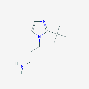 molecular formula C10H19N3 B2840412 3-(2-tert-butyl-1H-imidazol-1-yl)propan-1-amine CAS No. 1368221-87-7