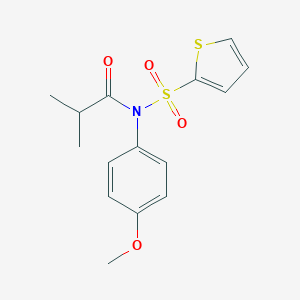 molecular formula C15H17NO4S2 B284042 N-isobutyryl-N-(4-methoxyphenyl)-2-thiophenesulfonamide 