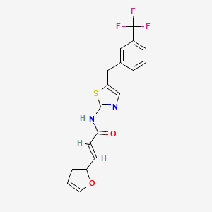 (E)-3-(furan-2-yl)-N-(5-(3-(trifluoromethyl)benzyl)thiazol-2-yl)acrylamide