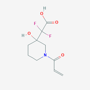 2,2-Difluoro-2-(3-hydroxy-1-prop-2-enoylpiperidin-3-yl)acetic acid