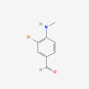molecular formula C8H8BrNO B2840455 3-Bromo-4-(methylamino)benzaldehyde CAS No. 28164-48-9