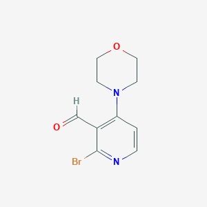 molecular formula C10H11BrN2O2 B2840467 2-Bromo-4-morpholin-4-ylpyridine-3-carbaldehyde CAS No. 2411283-91-3