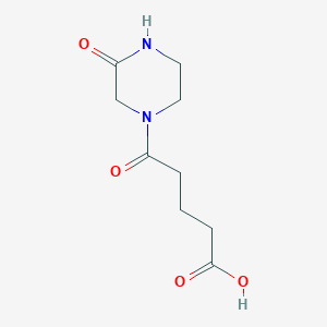 molecular formula C9H14N2O4 B2840475 5-Oxo-5-(3-oxopiperazin-1-yl)pentanoic acid CAS No. 926237-98-1