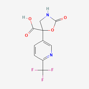 2-Oxo-5-[6-(trifluoromethyl)pyridin-3-yl]-1,3-oxazolidine-5-carboxylic acid