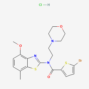 5-BROMO-N-(4-METHOXY-7-METHYL-1,3-BENZOTHIAZOL-2-YL)-N-[2-(MORPHOLIN-4-YL)ETHYL]THIOPHENE-2-CARBOXAMIDE HYDROCHLORIDE