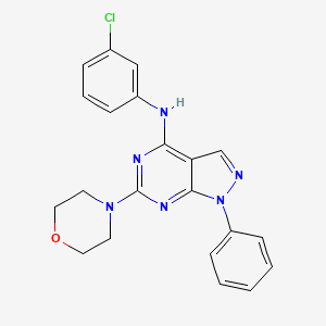 molecular formula C21H19ClN6O B2840486 N-(3-chlorophenyl)-6-(morpholin-4-yl)-1-phenyl-1H-pyrazolo[3,4-d]pyrimidin-4-amine CAS No. 955339-17-0