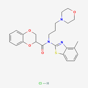 N-(4-methylbenzo[d]thiazol-2-yl)-N-(3-morpholinopropyl)-2,3-dihydrobenzo[b][1,4]dioxine-2-carboxamide hydrochloride