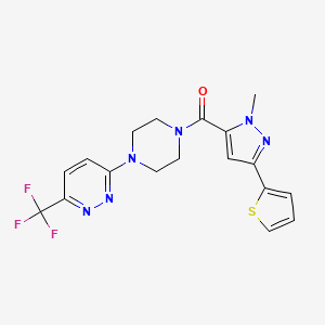 (2-Methyl-5-thiophen-2-ylpyrazol-3-yl)-[4-[6-(trifluoromethyl)pyridazin-3-yl]piperazin-1-yl]methanone
