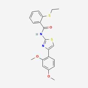 molecular formula C20H20N2O3S2 B2840496 N-(4-(2,4-dimethoxyphenyl)thiazol-2-yl)-2-(ethylthio)benzamide CAS No. 922641-98-3