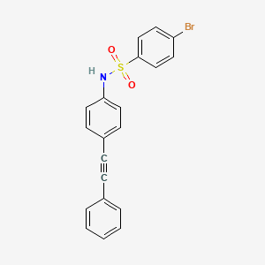 molecular formula C20H14BrNO2S B2840499 4-溴-N-[4-(2-苯乙炔基)苯基]苯磺酰胺 CAS No. 439097-33-3