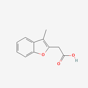 molecular formula C11H10O3 B2840501 2-(3-Methylbenzofuran-2-yl)acetic acid CAS No. 1204-89-3