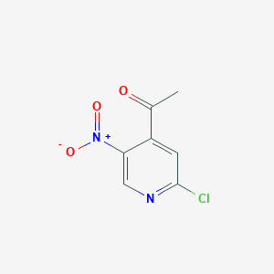 molecular formula C7H5ClN2O3 B2840510 1-(2-Chloro-5-nitropyridin-4-YL)ethanone CAS No. 1214241-91-4