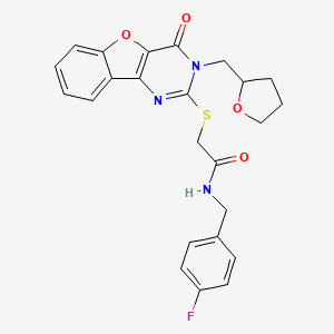 N-(4-fluorobenzyl)-2-{[4-oxo-3-(tetrahydrofuran-2-ylmethyl)-3,4-dihydro[1]benzofuro[3,2-d]pyrimidin-2-yl]sulfanyl}acetamide