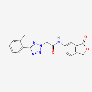 2-[5-(2-methylphenyl)-2H-tetrazol-2-yl]-N-(3-oxo-1,3-dihydro-2-benzofuran-5-yl)acetamide