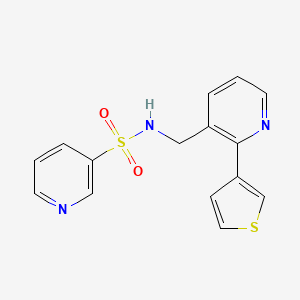 N-((2-(thiophen-3-yl)pyridin-3-yl)methyl)pyridine-3-sulfonamide