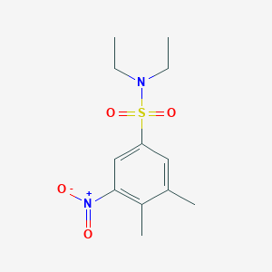 molecular formula C12H18N2O4S B2840538 N,N-diethyl-3,4-dimethyl-5-nitrobenzenesulfonamide CAS No. 873579-61-4