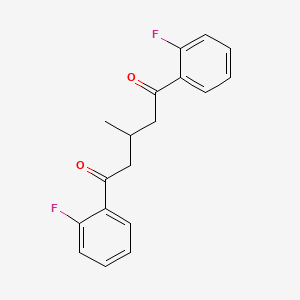 molecular formula C18H16F2O2 B2840544 1,5-Bis(2-fluorophenyl)-3-methylpentane-1,5-dione CAS No. 2059987-08-3