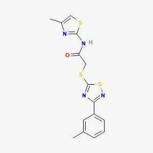 N-(4-methylthiazol-2-yl)-2-((3-(m-tolyl)-1,2,4-thiadiazol-5-yl)thio)acetamide