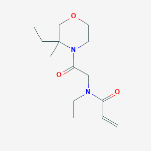 molecular formula C14H24N2O3 B2840547 N-Ethyl-N-[2-(3-ethyl-3-methylmorpholin-4-yl)-2-oxoethyl]prop-2-enamide CAS No. 2361879-07-2