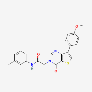 2-[7-(4-methoxyphenyl)-4-oxothieno[3,2-d]pyrimidin-3(4H)-yl]-N-(3-methylphenyl)acetamide
