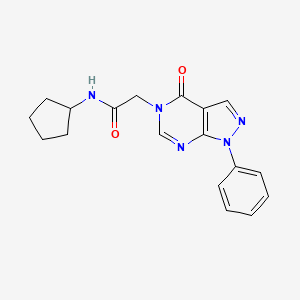 N-cyclopentyl-2-(4-oxo-1-phenyl-1H-pyrazolo[3,4-d]pyrimidin-5(4H)-yl)acetamide