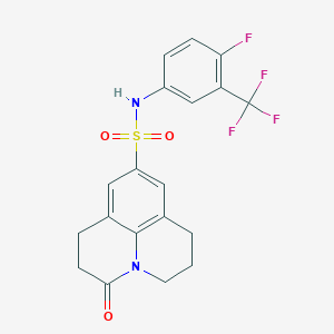 N-(4-fluoro-3-(trifluoromethyl)phenyl)-3-oxo-1,2,3,5,6,7-hexahydropyrido[3,2,1-ij]quinoline-9-sulfonamide