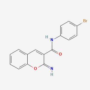 molecular formula C16H11BrN2O2 B2840557 N-(4-bromophenyl)-2-imino-2H-chromene-3-carboxamide CAS No. 1326909-87-8